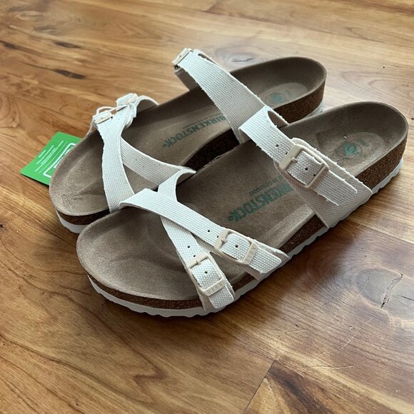 NWT** Birkenstock Franca Vegan Textile - Canvas Eggshell - Picture 1 of 5